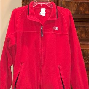 youth XL red north face jacket.